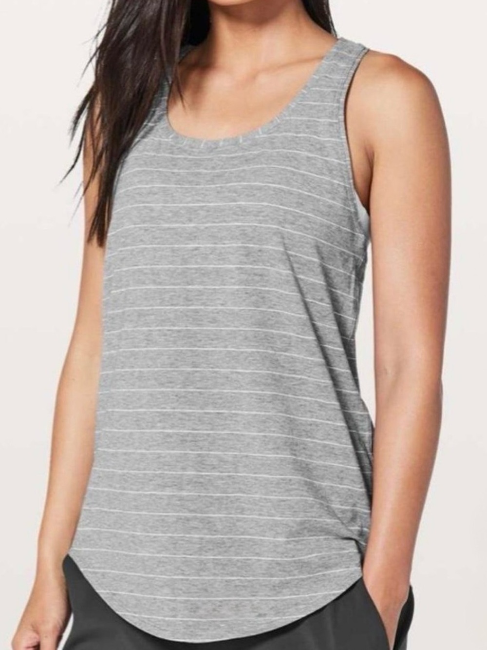 Lululemon Gray Striped Love Tank